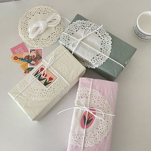 推荐ins奶油色系雪梨纸卡其色系包装纸生日礼物包装纸包装材料套