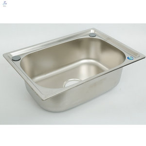 。单盆台面小号洗手盆可移动单个水槽简易大单槽不锈钢厨房家用超