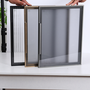 油砂玻璃门铝框小灯芯玻璃门窄边框衣柜门扇屏风橱柜玻璃柜门定制