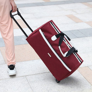 潮流时尚纯色手提大容量拉杆旅行包女行李袋男登机箱手拖行李拉杆
