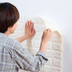 白色自粘墙贴砖地板革背景墙y洗手间阳台砖瓷砖欧式添缝剂装修