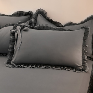 全球购FS韩版蝴蝶结蕾丝枕套一只装枕头套单个人童枕芯套内胆套枕