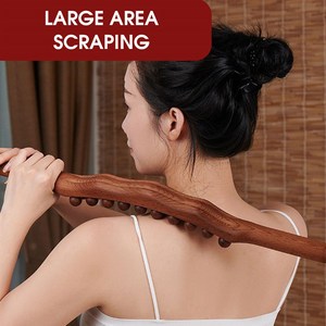 新品8/20 Beads Gua Sha Massage Stick Carbonized Wood Back Sc