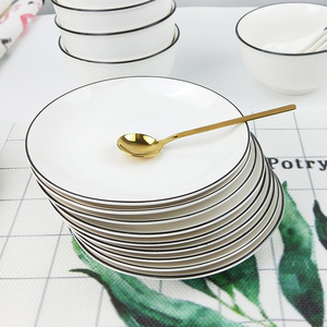 6寸骨碟日式装骨头小碟r子陶瓷家用小餐盘餐桌吐骨碟垃圾盘欧式白