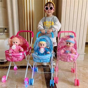 儿童玩家推车带娃娃发声具女童女孩扮家男酒玩具购物车宝宝生日礼