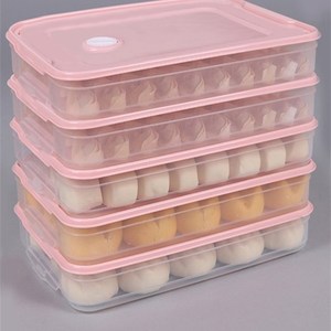 家用饺子盒冰箱保鲜专用收纳盒姣子多层冷冻大容量合大号馄饨托盘