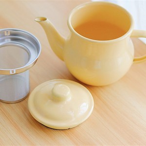 。老麦杂货铺 奶油系小清新复古搪瓷茶壶水壶凉水杯烧水壶油壶明
