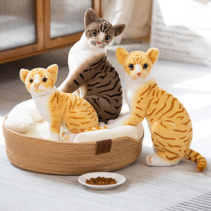 仿真猫公仔毛绒玩具坐姿大橘猫暹罗猫玩偶儿童布娃娃摆件拍照道具
