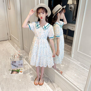 女童甜美娃娃领童装公主裙中小童韩版圆点可爱连衣裙儿童裙子