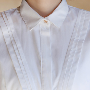 白感衫白短袖工作服职业装夏季薄款设计衬小众工装女色衬衣正装夏