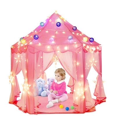 。儿童帐篷室内公主女孩小房子垫子小J型牀幔布艺公主屋北欧卧室