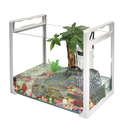 守约小型两用一体大自动迷你低水位玻璃乌龟缸鱼缸排水造景植物龟