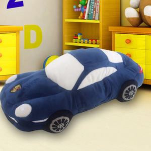 新毛绒玩具汽车造型保时捷形状小汽车模型宝宝抱枕男孩公仔警车玩