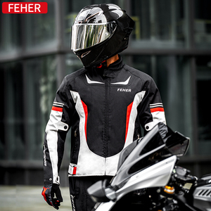 新款FEHER摩托车骑行服套装男女冬季保暖拉力服机车速脱裤四季摩
