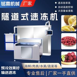 水果蔬菜连续式速冻机 低温榴莲杨梅速冻设备 肉面食品加工速冻机