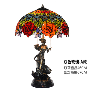 新HAUTY 18寸铜雕优雅玫瑰圣女艺术帝凡尼古董收藏欧式古典装饰台