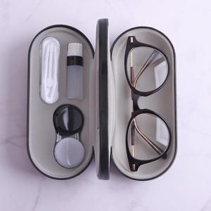 。双层两用眼镜盒近视隐形眼镜盒便携收纳盒子防抗压ins美瞳伴侣