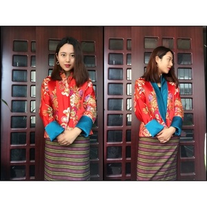 红色不丹kira定制  质感做工一级棒 多种花色民族风藏装 不丹服装