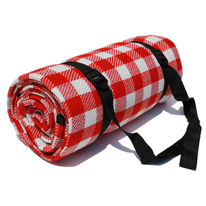 红黑白格 户外野餐垫 加厚便携可折叠防水野餐布郊游沙滩春游草坪
