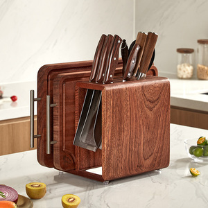 实木刀架菜板架一体多功能厨房置物架案板砧板架刀具收纳架菜刀座