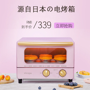 日本迷你电烤箱家用小型烘焙烤箱多功能台式自动烘培蒸烤炉日式