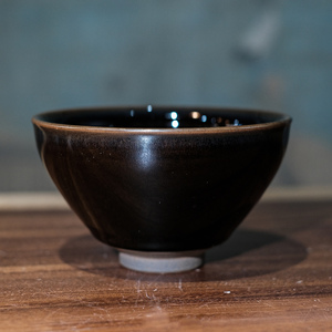 宋研 | 仿宋点茶乌金釉建盏 12.5cm标准黑瓷点茶盏抹茶碗束口盏