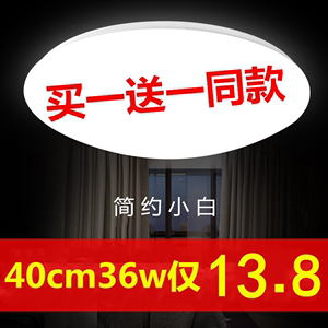 节能遥控LED走廊圆形吸顶灯现代简约卧室过道客厅阳台厨卫全白灯