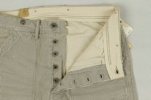 DOUBLE RL RRL老款复古竖纹伐木工休闲长裤19091702可配背带