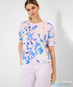 德国代购BRAX/24年夏季新款女装亚麻T恤衬衫 CANDICE 34-7248