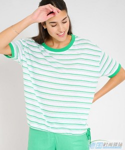 德国代购BRAX/24年夏季新款女装圆领套头亚麻T恤 CANDICE 34-7218