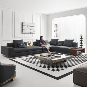 Roger罗杰沙发真皮设计师高端大平层别墅客厅大户型意式极简沙发
