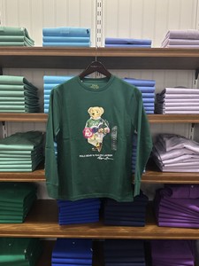 Ralph Lauren拉夫劳伦男童新款小熊印花图案纯棉休闲长袖T恤卫衣