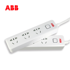 ABB插座插排排插接线板插线板正品双USB开关带线家用多孔延长米线