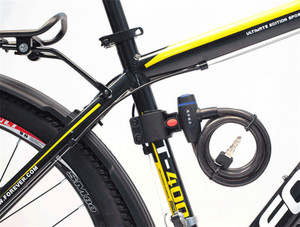 自行车锁普通自行车折叠自行车车锁可固定在车子上的锁