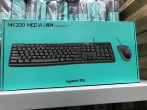 罗技MK200有线多媒体键盘鼠标套装台式电脑笔记本办公家用国行