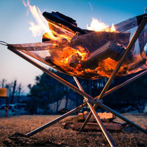 露营焚火台篝火架烧炭烤火炉子柴火盆冬季户外取暖装备全套用品