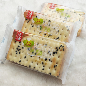 海玉芝麻苏打饼干 独立小包2口味可混装  休闲零食咸味白苏打代餐