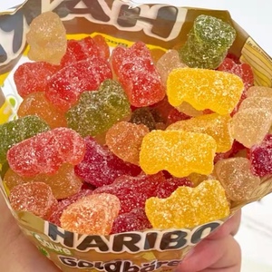 德国Haribo哈瑞宝果味酸粉金熊软糖175g袋装橡皮糖网红零食临期