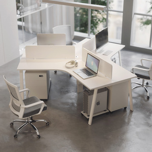 办公室钢架异形办公桌椅子组合套装简约现代36三六人职员工位卡座