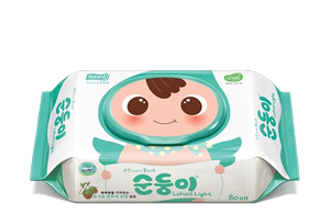 顺顺儿韩国原装进口新生儿婴儿手口专用湿巾宝宝湿巾绿色80片