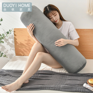 简约床上圆柱形抱枕圆形腰枕可拆洗长条靠枕孕妇侧睡夹腿枕沙发