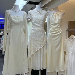 十三行女装新款国风假两件旗袍连衣裙女新中式小众设计不规则长裙