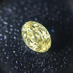 V21 中坦匠语 2克拉椭圆形黄钻裸钻18K钻石戒指吊坠定制