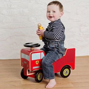 出口英国木质车模玩具小拉车拖车儿童划划车滑行车滑行玩具车车