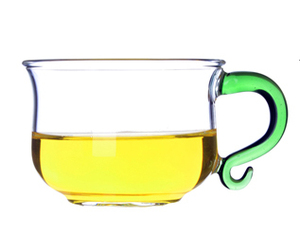 绿玉兰 手工透明耐热玻璃杯 品茗茶杯 咖啡杯 花茶杯100ml