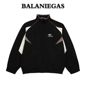 Balaniegas   B家24新款男女同款拼接运动风衣夹克外套+休闲裤子