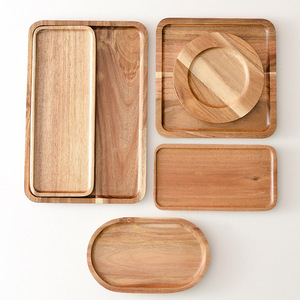 创意相思木托盘家用长方形咖啡早餐面包托盘果盘子出口木质餐具