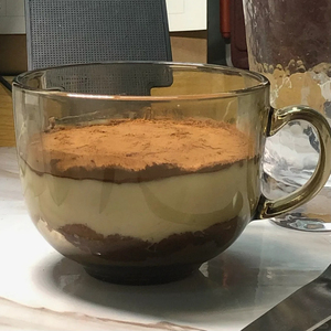 工厂直销2件套北欧茶色玻璃燕麦早餐杯家用耐热大容量牛奶杯带盖