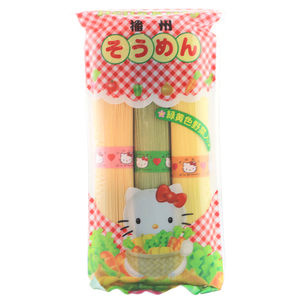 日本宝宝面条Hello Kitty播州三色面婴儿童蔬菜细面条营养辅食