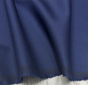 意大利进口藏青色高支丝光精纺美丽奴羊毛面料设计师西装裤子面料